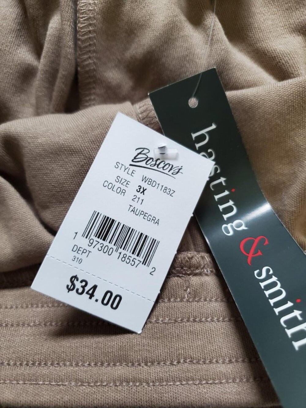 NWT Women's Hasting & Smith Drawstring Waistband Knit Shorts - Size 3X - Picture 4 of 4